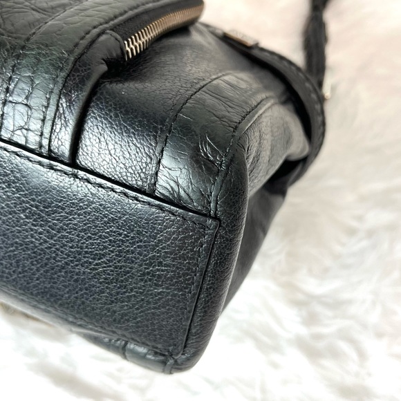 BRIGHTON Croc Embossed with Leather Trim Braid Bag, Black D880058 - Picture 9 of 16